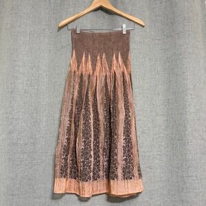 Anthropologie Lapis Dress Skirt Women One Size Smocked Waist Floral Midi